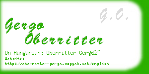 gergo oberritter business card